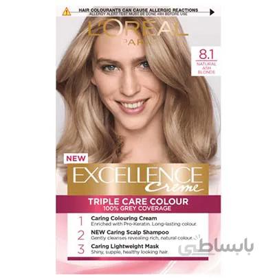 کیت رنگ مو اکسلانس لورآل شماره ۸٫۱ / Loreal Excellence Cream Hair Color