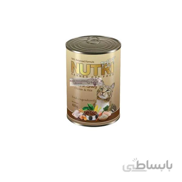 کنسرو گربه نوتری پت مرغ و برنج (۴۲۵ گرم) ا Nutri Pet Chicken & Rice 425g