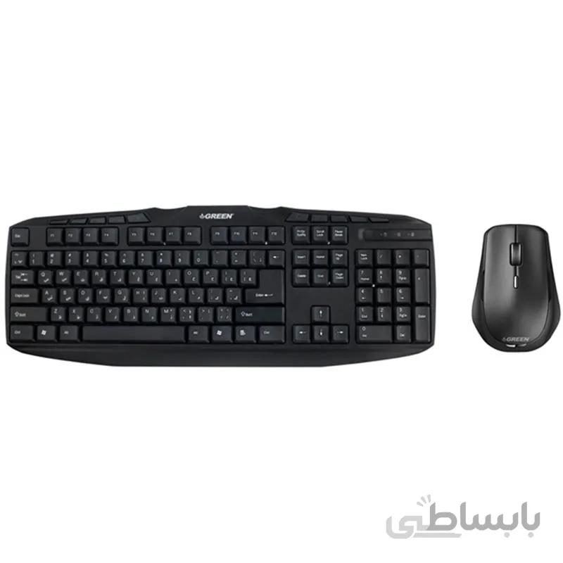 کیبورد و ماوس گرین مدل GKM-305 با حروف فارسی ا Green GKM-305 Keyboard and Mouse With Persian Letters