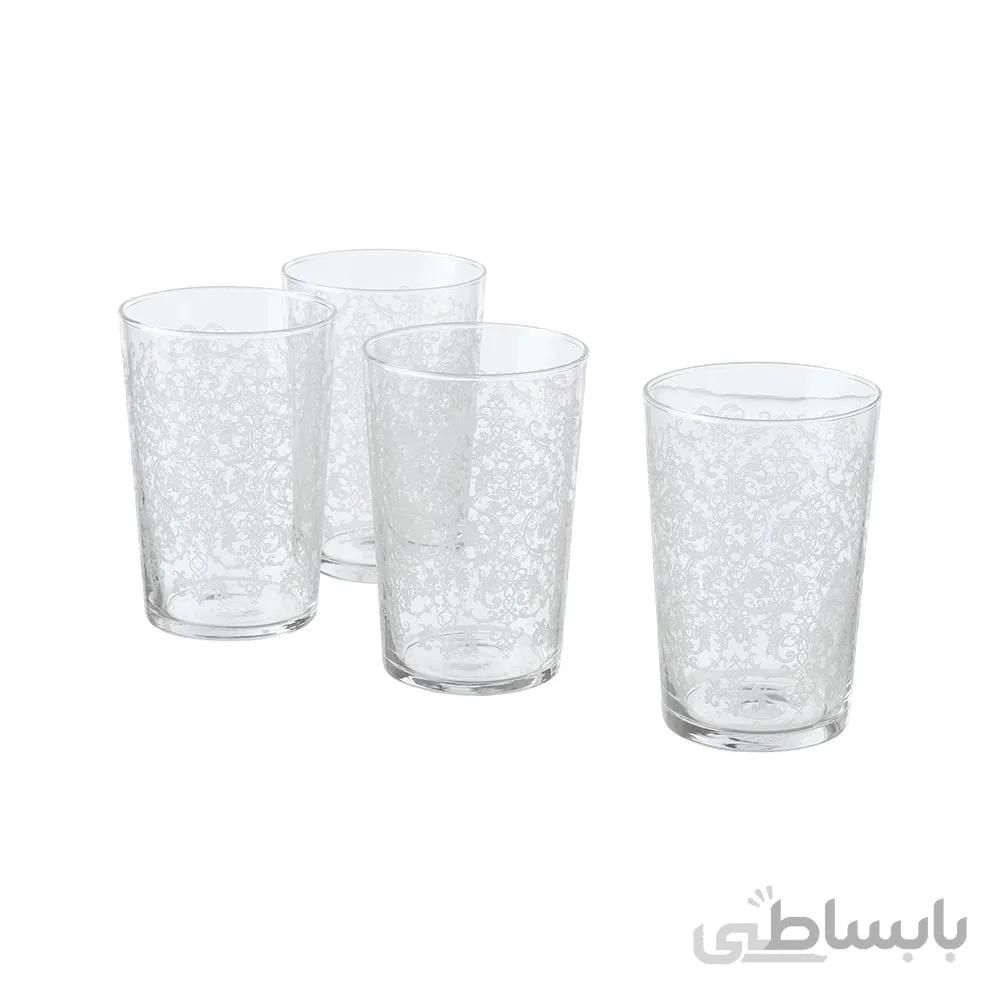 لیوان طرح دار ایکیا مدل MUSTIGHET بسته 4 عددی