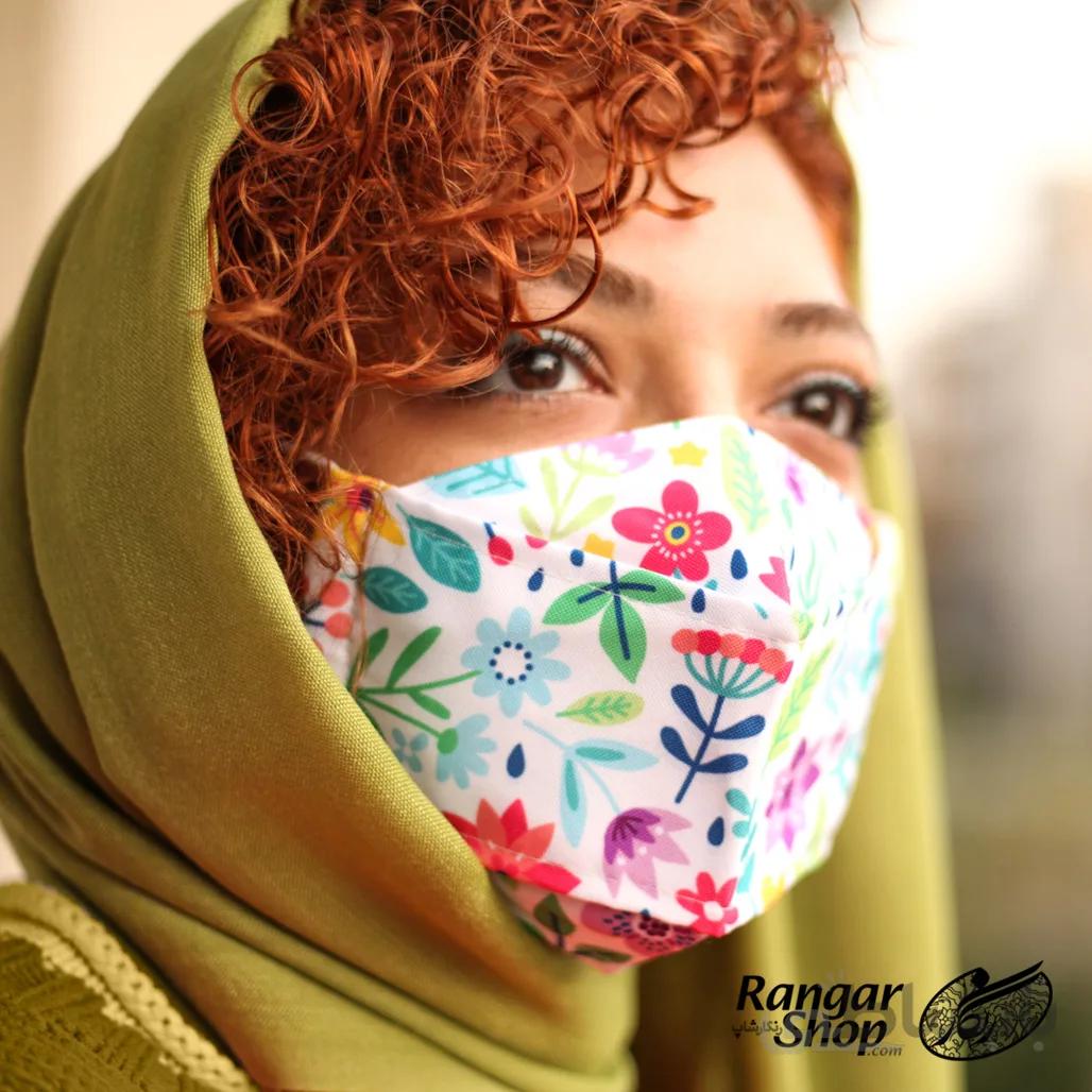 ماسک فیلتر دار طرح گل گلی