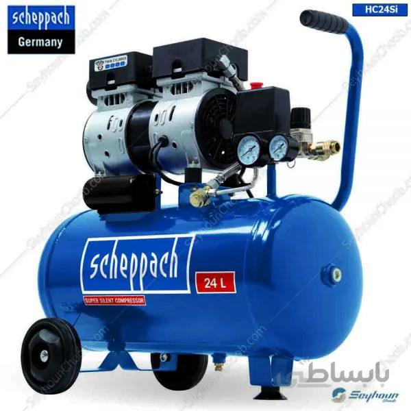 کمپرسور باد سایلنت 24 لیتری 550 وات 8 بار شپخ مدل 5906131901 - HC24Si ا Scheppach 5906131901 - HC24Si SILENT COMPRESSOR