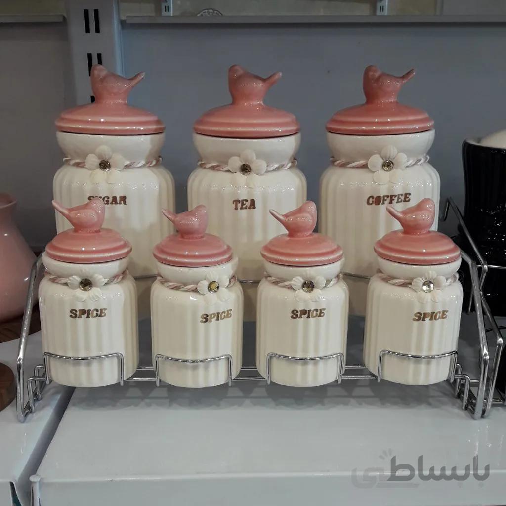 پاسماوری سرامیک گنجشکی درب صورتی