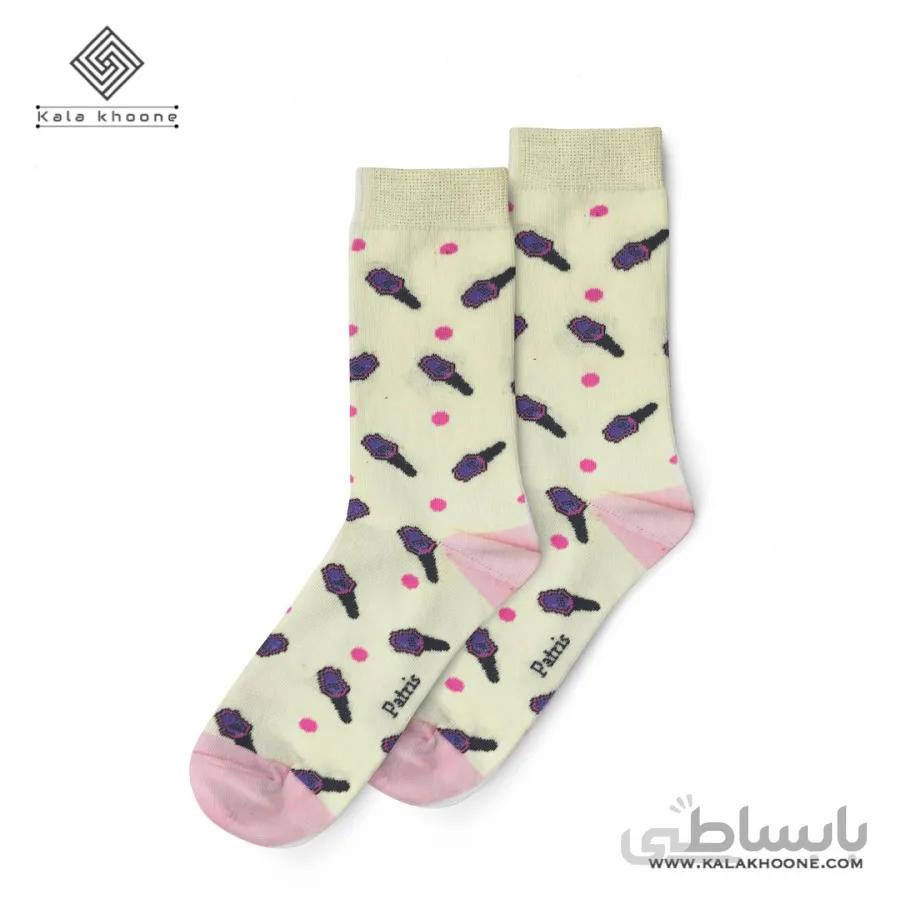 جوراب فانتزی طرح لاک