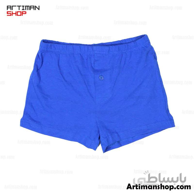 شورت پادار جلو دکمه پسرانه 4 تا 8 سال کد BLU-286629