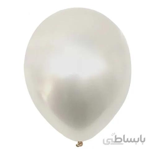 بادکنک لاتکس سفید متالیک