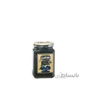 زیتون سیاه شیشه ای هسته دار 900 گرمی LORAS