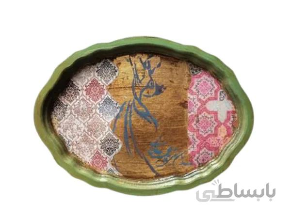 سینی بیضی چوبی