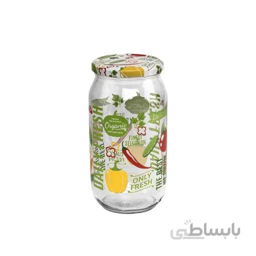 بانکه 1 لیتر هروین طرح سبزیجات مدل 10152