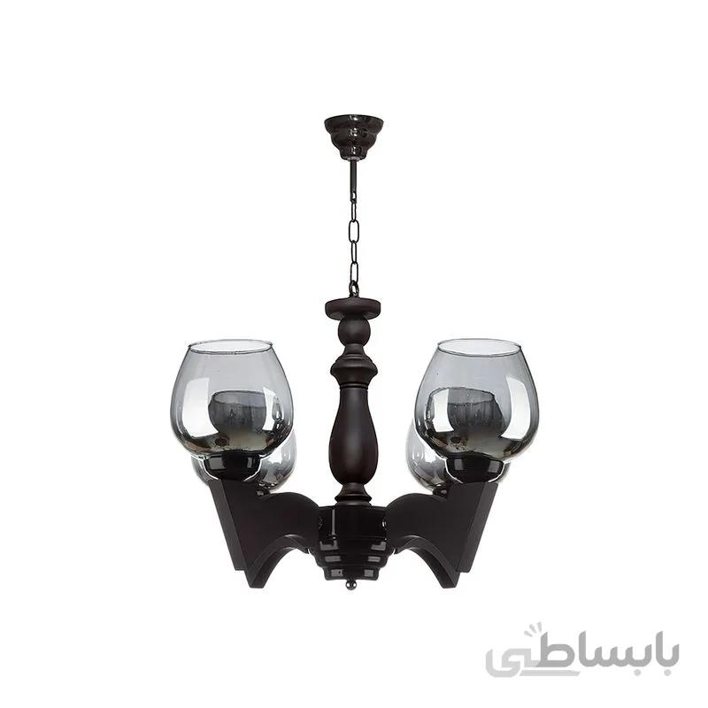 لوستر 4 شعله چشمه نور مدل G672/4-BR
