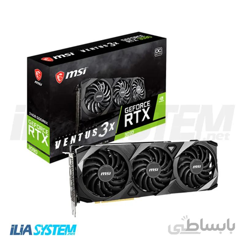 کارت گرافیک ام اس آی GeForce RTX 3090 VENTUS 3X OC حافظه 24GB ا MSI GeForce RTX™ 3090 VENTUS 3X 24G OC Graphics Card