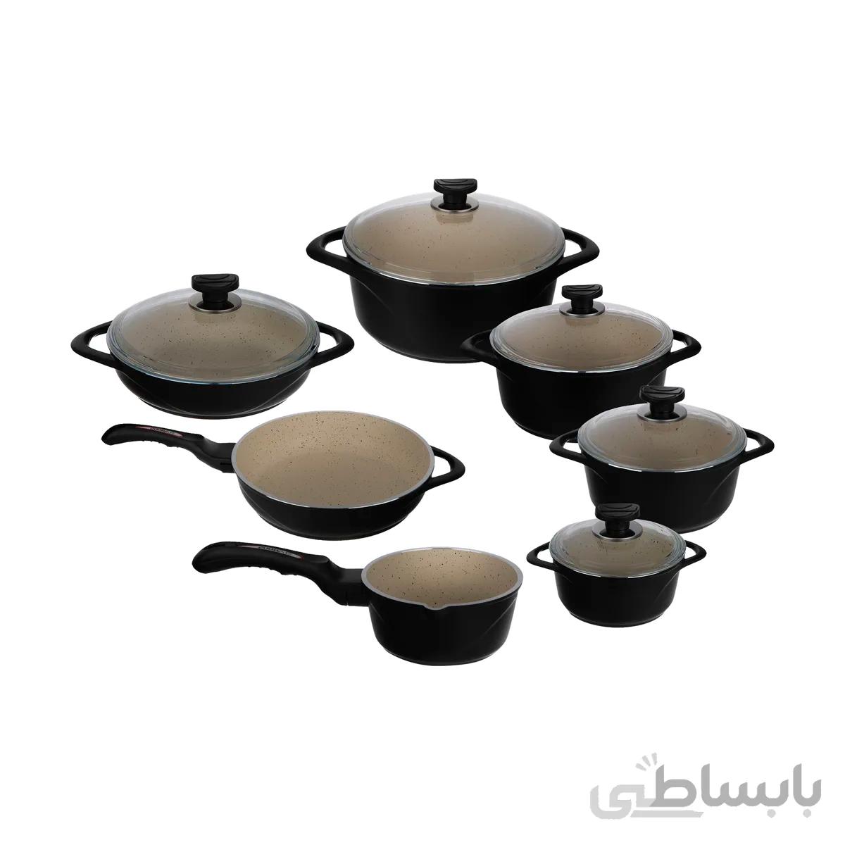 سرویس پخت و پز 12 پارچه عروس مدل ویکتوریا صورتی