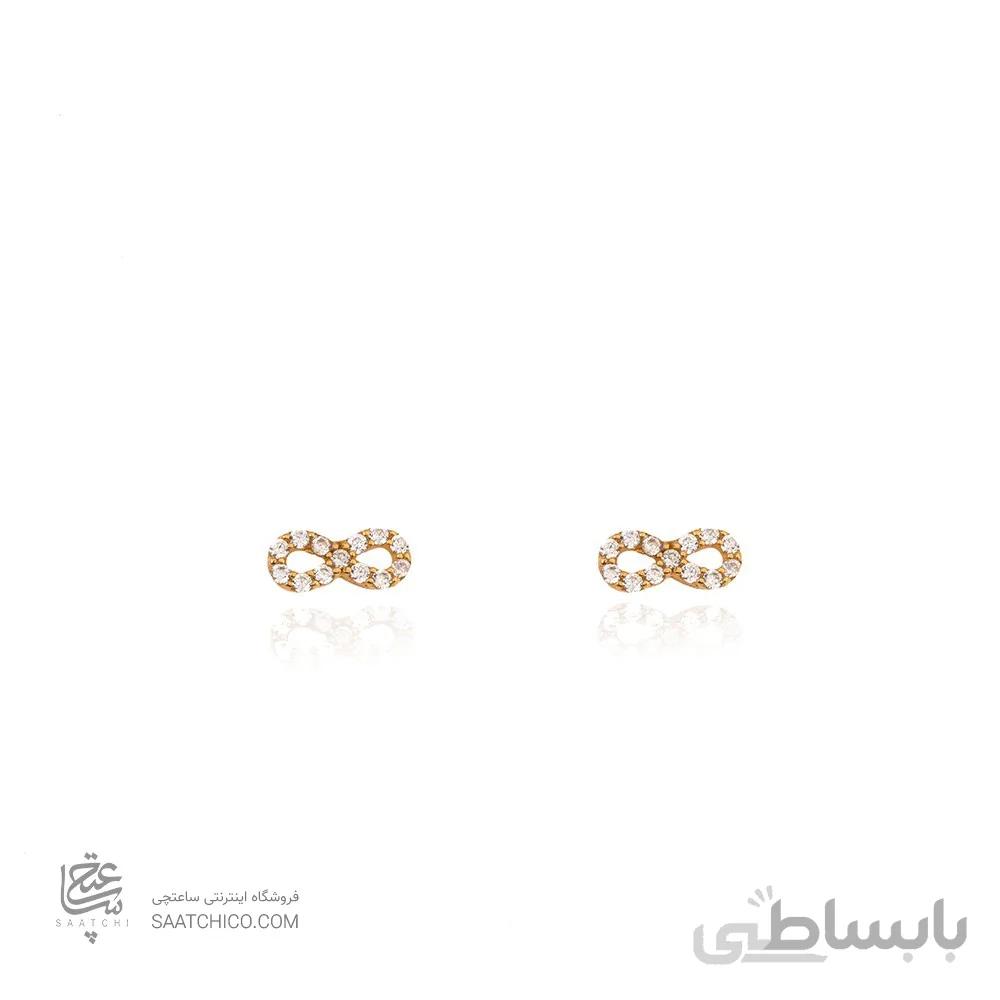 گوشواره طلا طرح بینهایت کد CE367