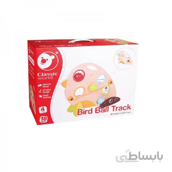 اسباب بازی چوبی راه توپ طرح پرنده Classic World مدل 3319