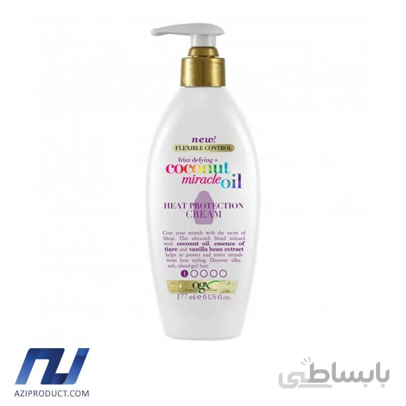 کرم مو او جی ایکس سری Heat Protection مدل Coconut Oil حجم 177 میل