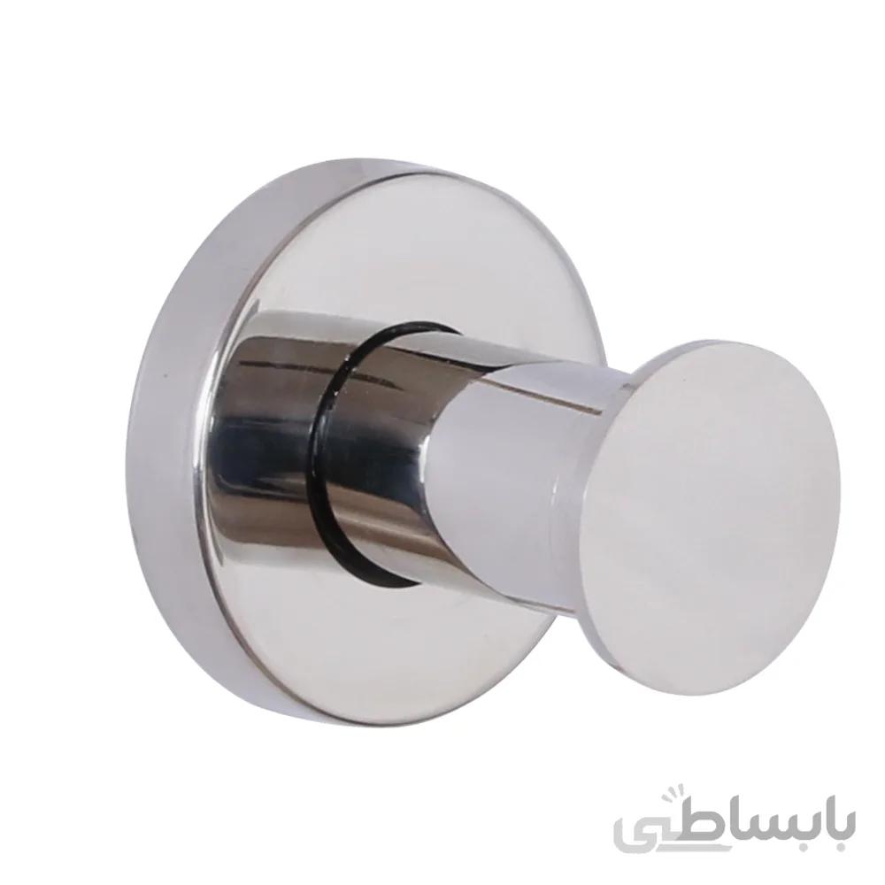 رخت آویز تک استیل مدل 312 ا رخت آویز (هنگر) استیل قابل نصب به دیوار با پیچ و مهره ، مناسب جهت استفاده در اتاق دوش ، سرویس بهداشتی و ... است