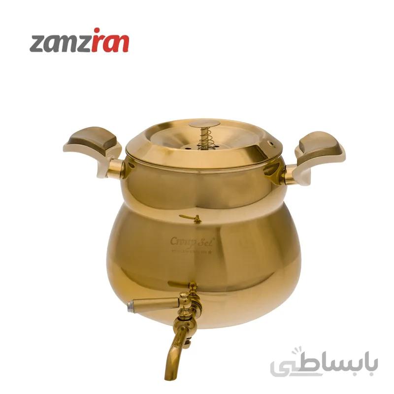 ست کتری و قوری کروپ ست مدل سایه (طلایی پایه دار) کد 921