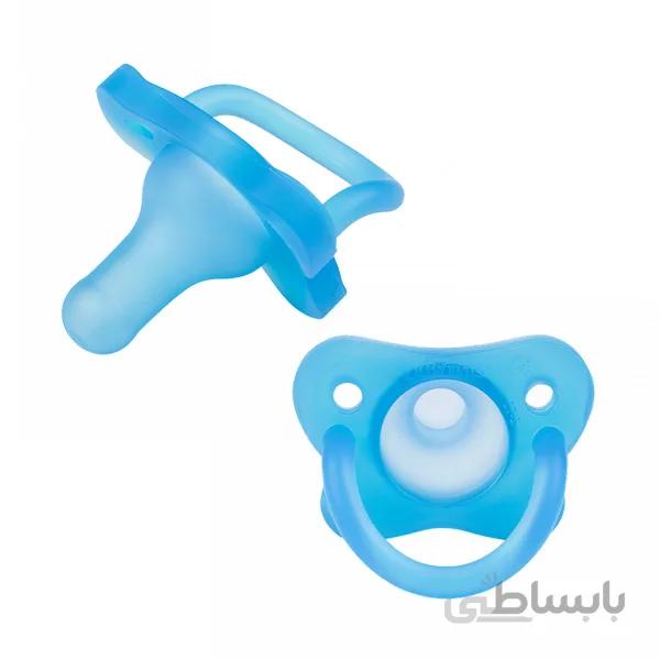 پستانک دو عددی 0-6 ماه سیلیکونی آبی دکتر براون Drbrowns