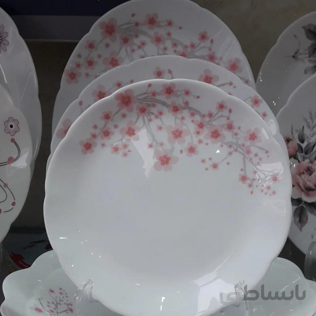 سرویس آرکوپال 26 پارچه شکوفه صورتی گرد