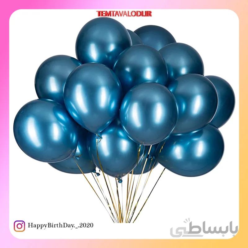 بادکنک کروم آبی