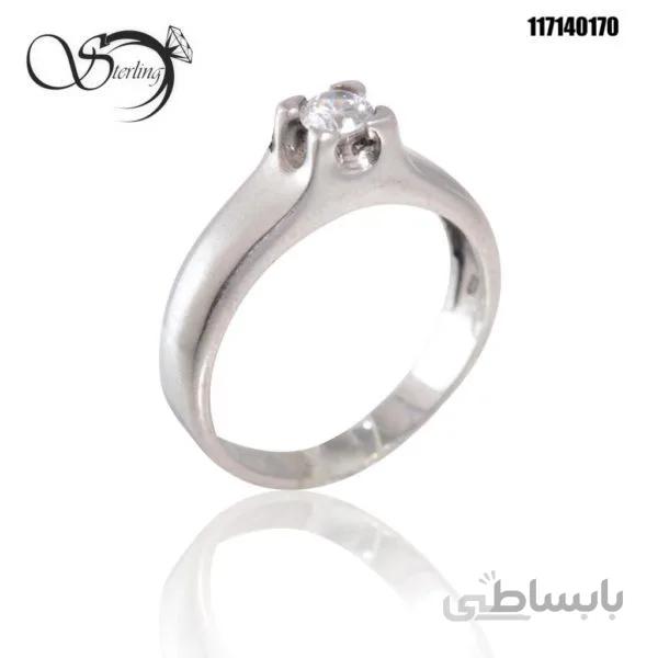 انگشتر تک نگین نقره کد:۱۶۳۱
