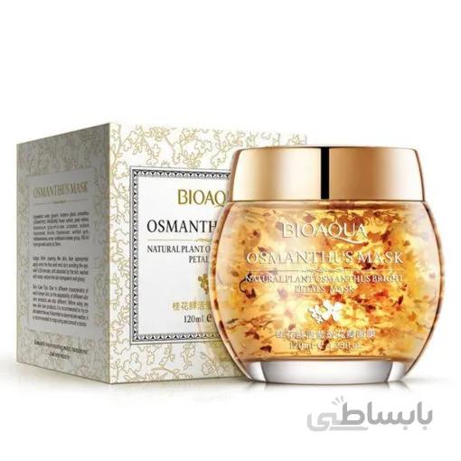 ماسک گیاهی اسمانتوس بیوآکوا 120 گرمی ا bioaqua osmanthus moisturizing translucent petal mask
