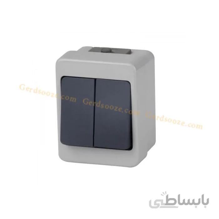 کلید دو پل بارانی روکار وحدت ا VAHDAT Double pole-IP