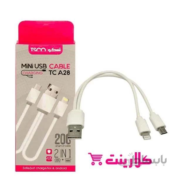 کابل شارژ دوکاره اندروید و آیفون تسکو مدل TC A28