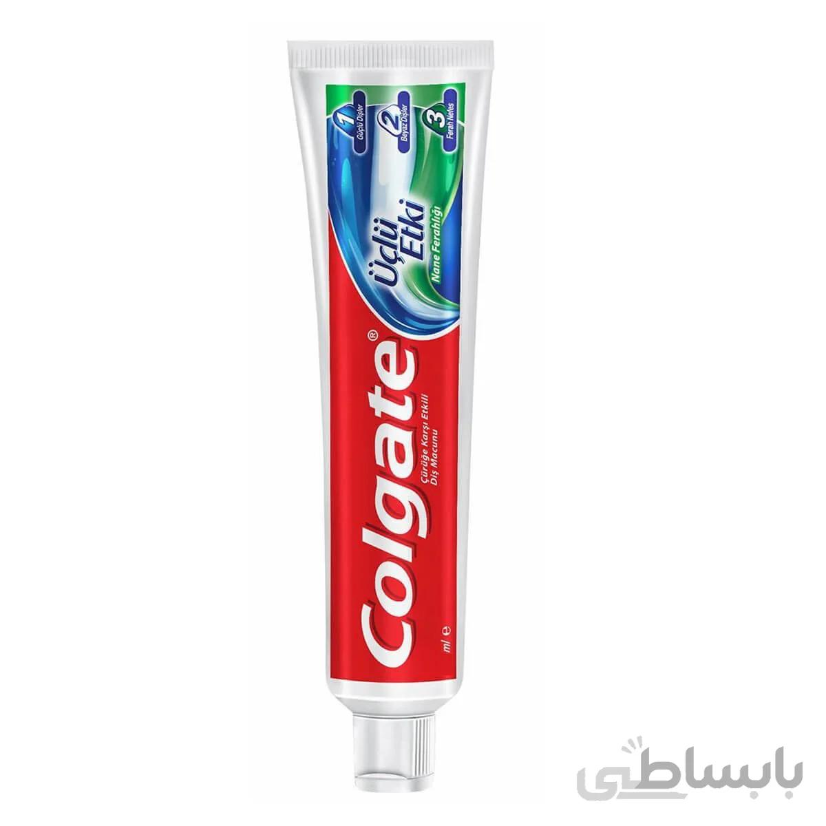 خمیر دندان کلگیت Colgate مدل Triple Action 1-2-3 Original Mint حجم ۵۰ میلی لیتر