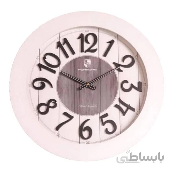 ساعت دیواری چوبی پورشه 60 سانت کد 213