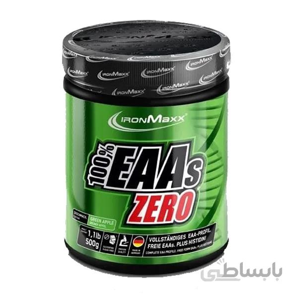 پودر ایی ای ای صد درصد زیرو 500 گرم آیرون مكس ا Iron Maxx 100% EAAs Zero Powder