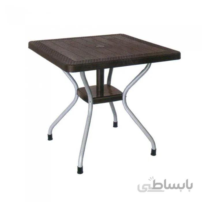 میز 4 نفره پایه فلزی حصیر بافت ناصر پلاستیک 623