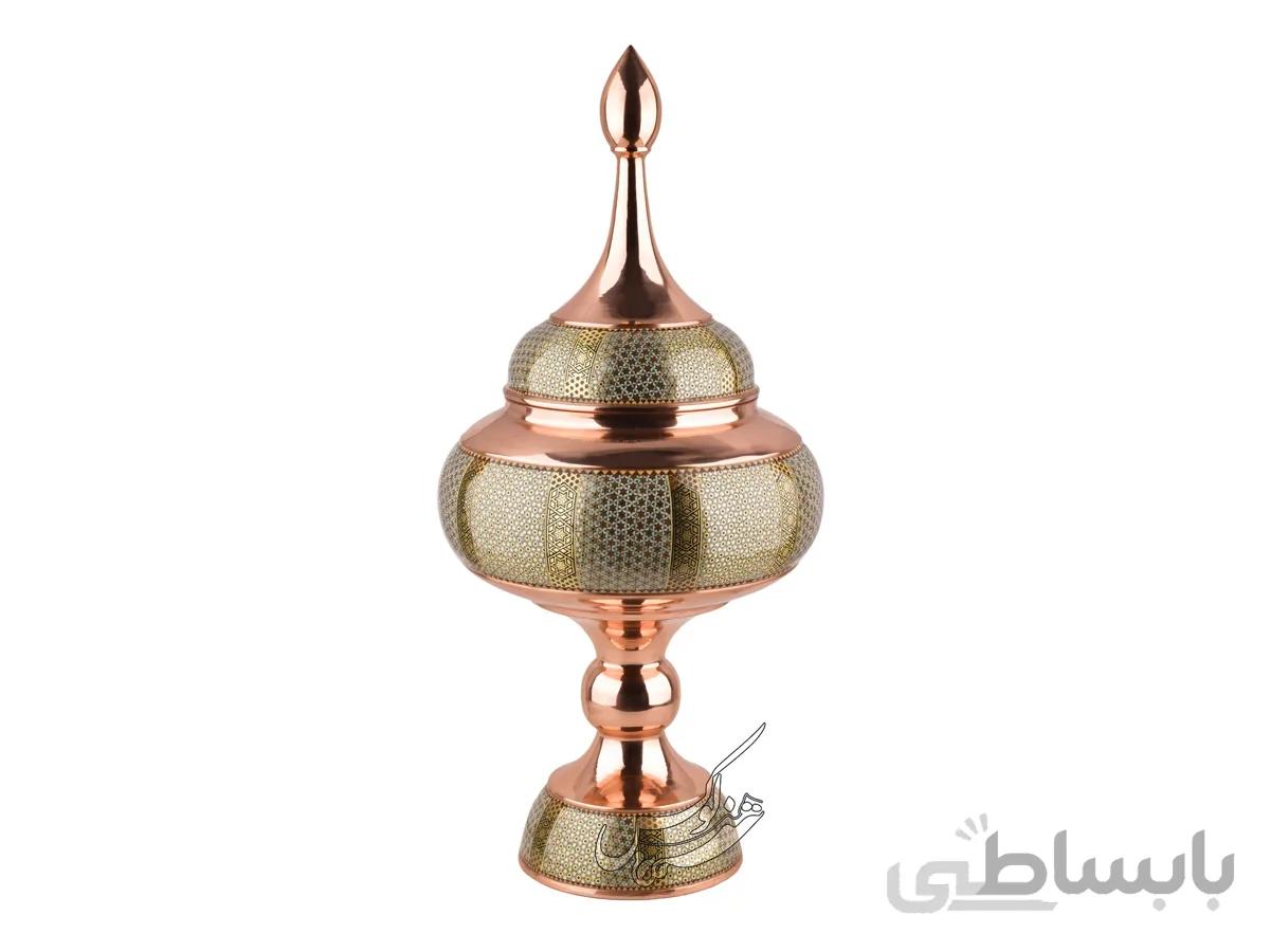 شکلات خوری مس و خاتم سایز 63