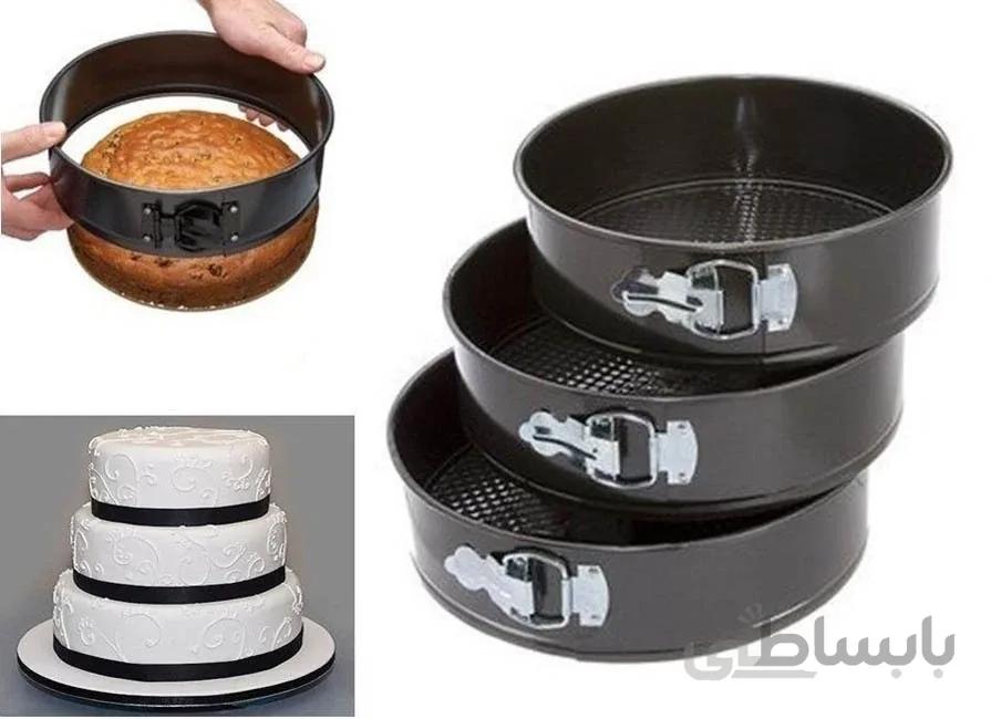 قالب کیک کمربندی گرد مجموعه 3 عددی