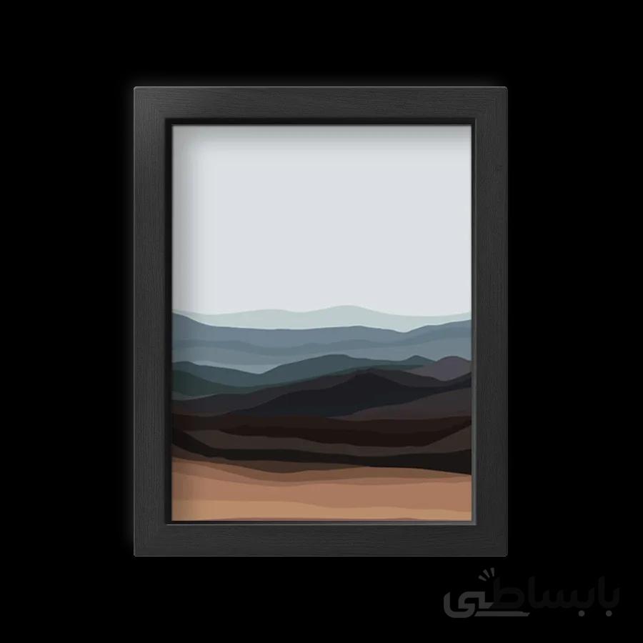 تابلو انتزاعی افق کوهستان