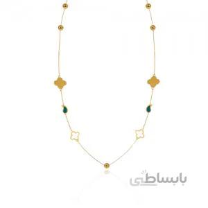 گردنبند رولباسی طلا طرح ونکلیف و بته جقه کد XN632