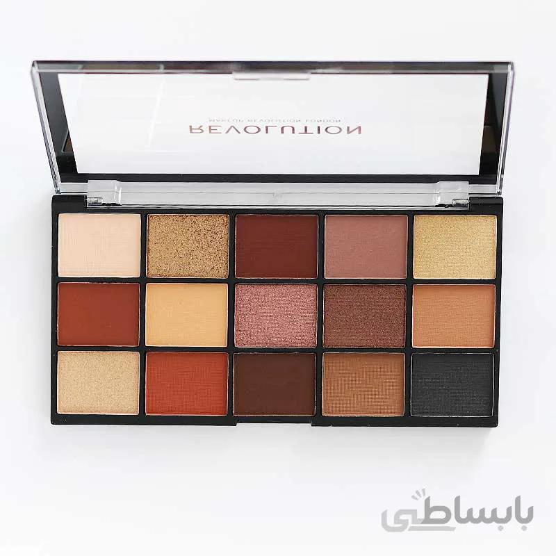 پالت سايه رولوشن مدل ريلود ولوت رز ا Revolution velvet rose eyeshadow palette کد 341173