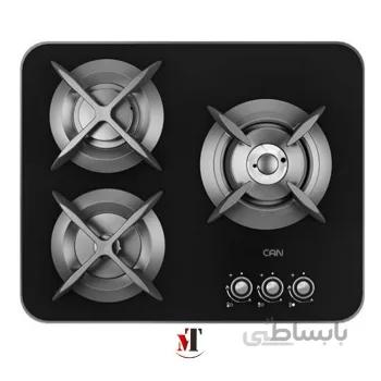 اجاق گاز ۳ شعله شیشه‌ای کن مدل ۳۰۳G ا Can Gas Hob model 303G