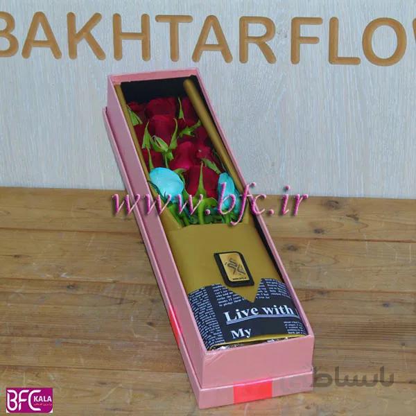 باکس گل جعبه کادویی با گل رز