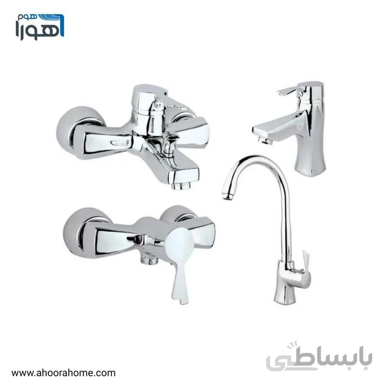 ست شیرآلات راسان مدل پاپیون کروم RASSAN