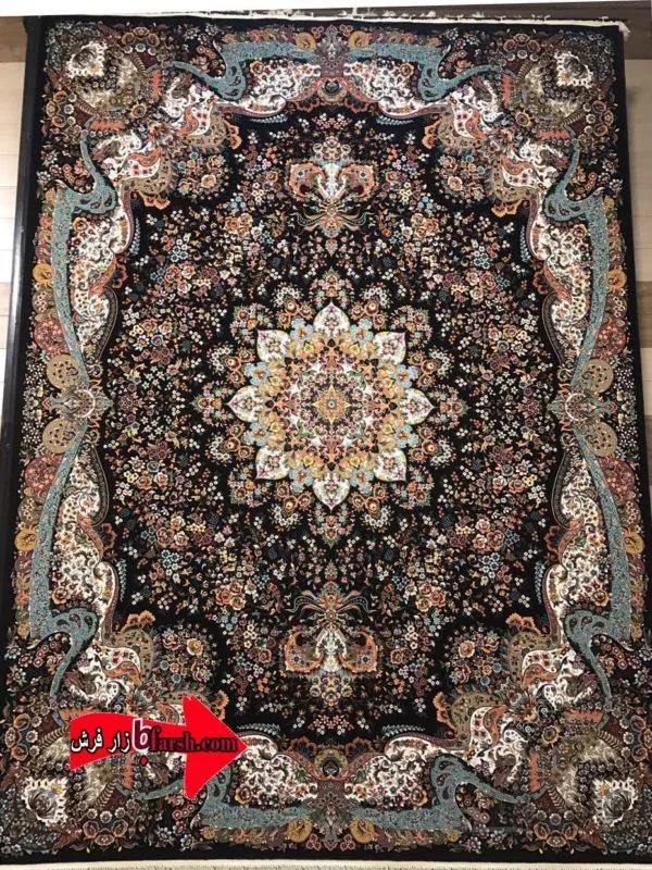 فرش 700 شانه طرح دیانا سرمه ای