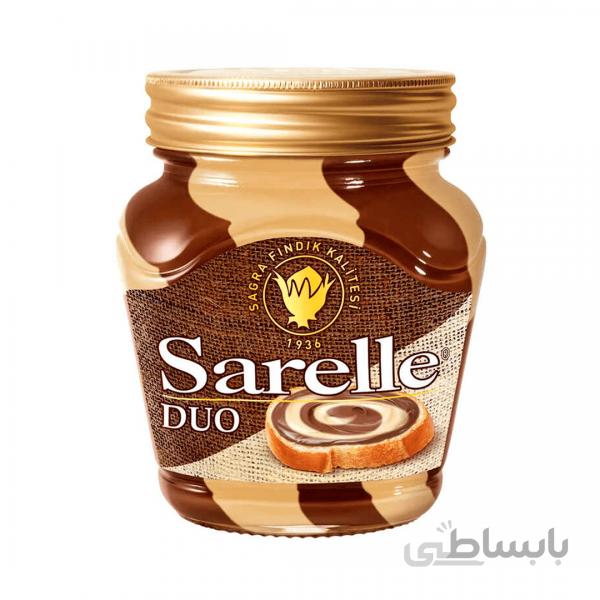 شکلات صبحانه دو رنگ کرم فندق و شکلات 350 گرمی سارلا Sarelle Duo