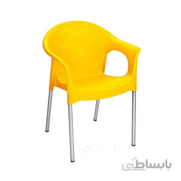 صندلی پایه فلزی دسته دار کد 990 ناصر پلاستیک