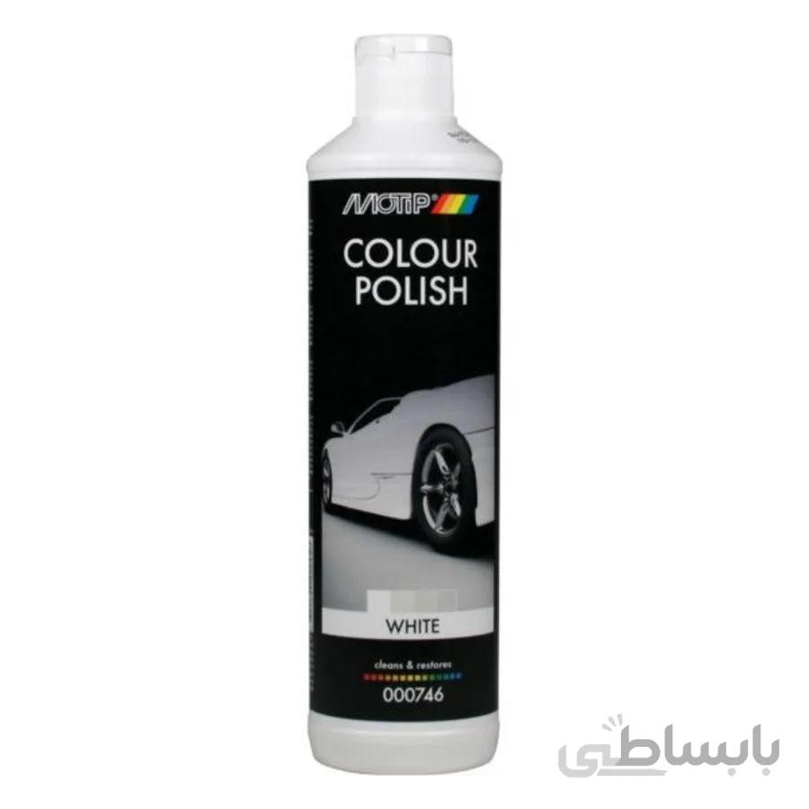 پولیش واکس بدنه خودرو سفید Motip Colour Polish 500ml