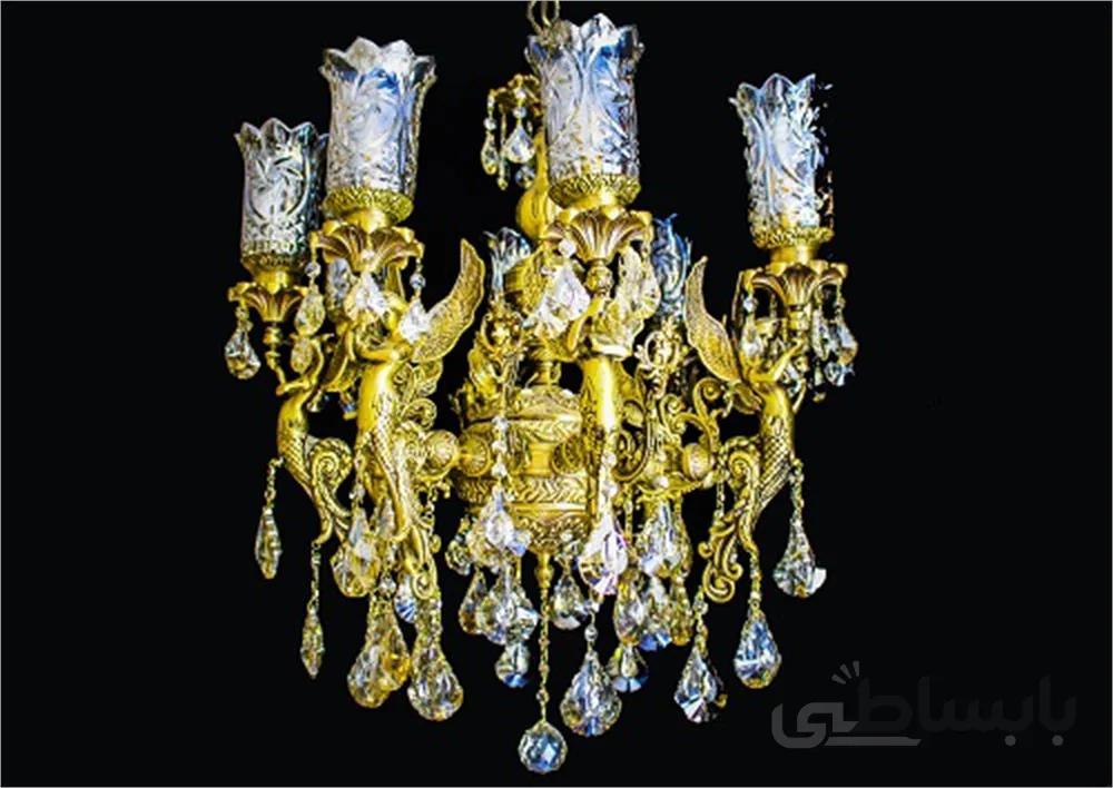 لوستر 6 شاخه آنتیک فرشته ا antique Ange 6 branches Chandelier