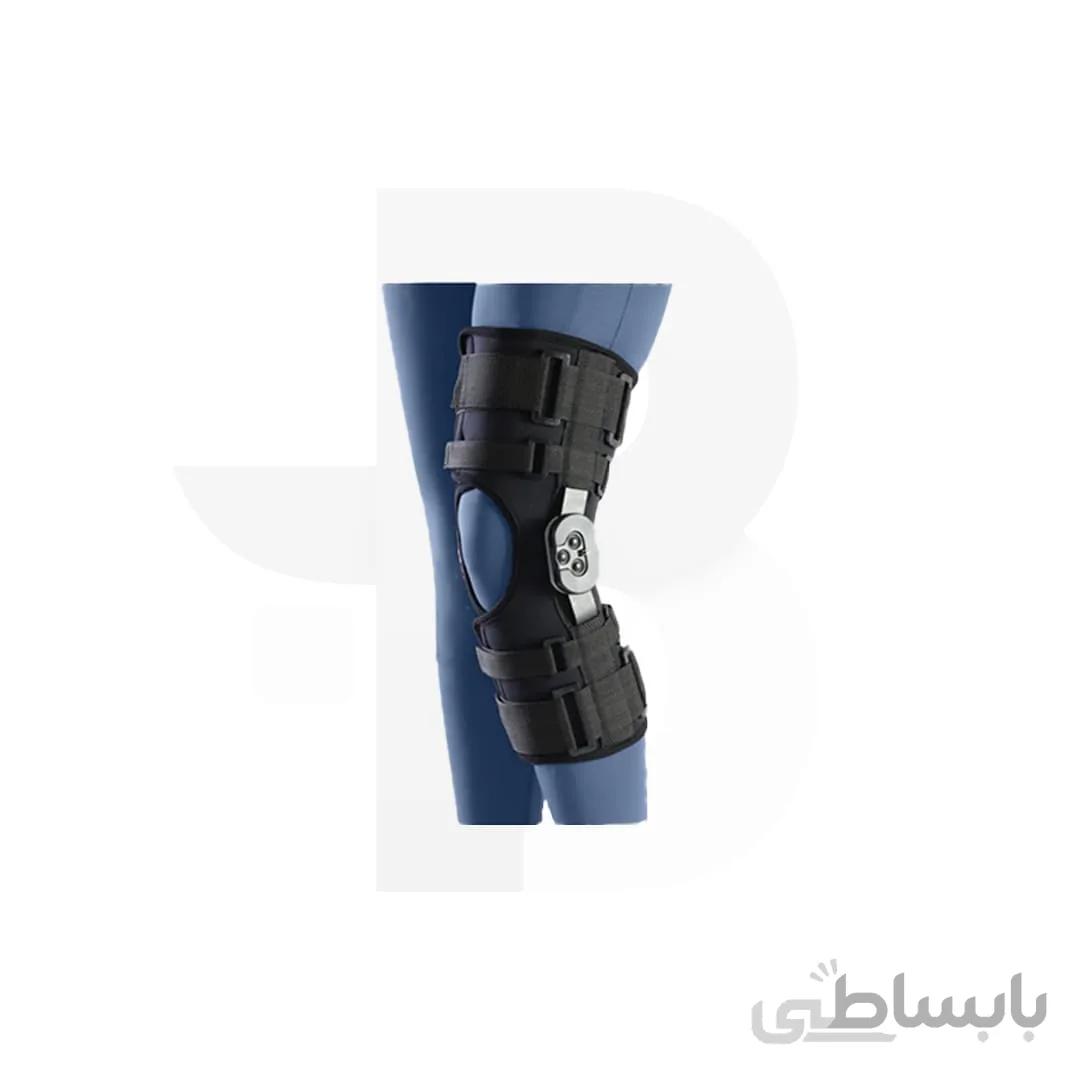 زانوبند توانبخشی(با مفصل مدرج)طب و صنعت کد 40100 ا Range Of Motion Control Knee Brace Tebosanat