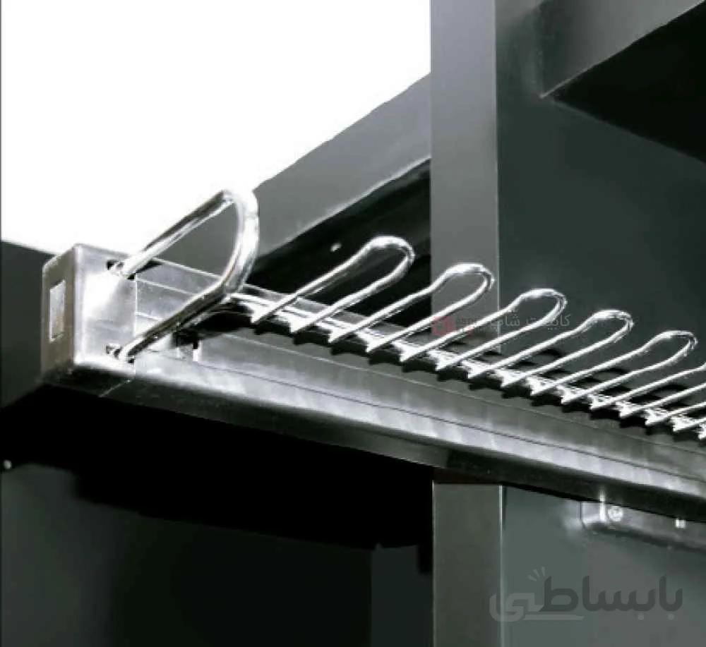 جای کمربند و کراوات ریلی داخل کمد لباس رنگ مشکی ABS بدون آرامبند فانتونی مدل J220 ا Fantoni J220 Place the belt and wall tie