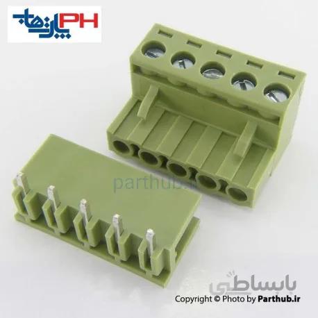 ترمینال 5 پین رایت انگل 5.08mm