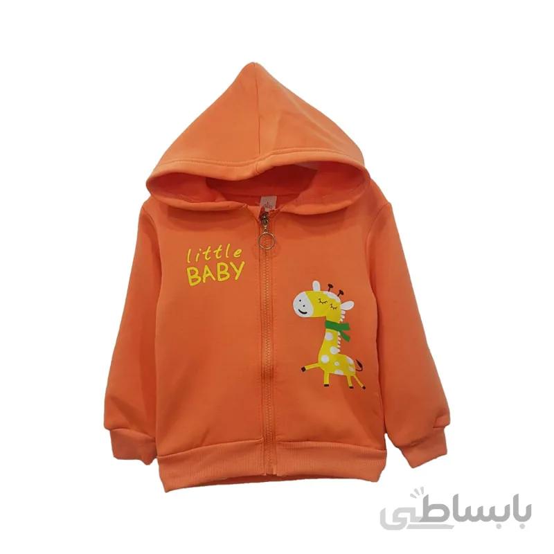 سویشرت کلاه دار طرح زرافه