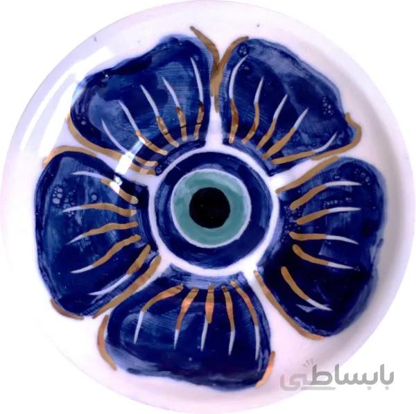 پیش دستی سرامیکی دستساز با لاستر طلا مدل گلبرگ
